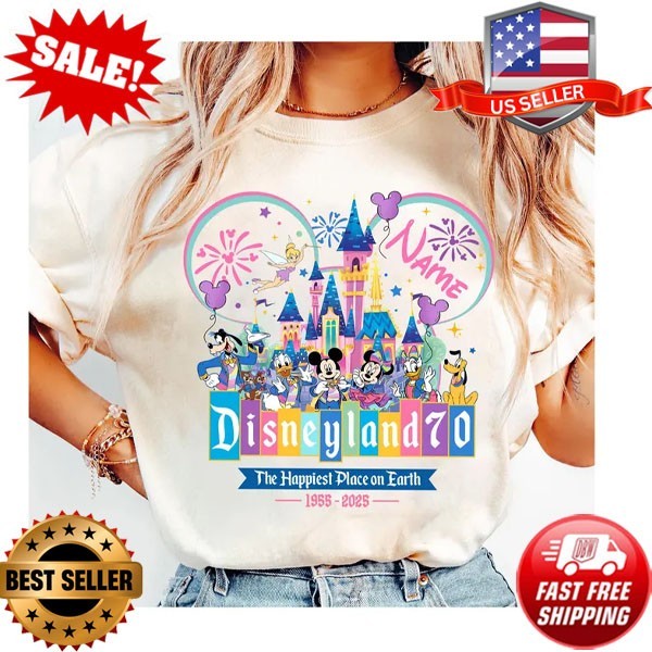 Personalized Disneyland 70th Anniversary Shirt, Disney Friends 70 Years of Magic