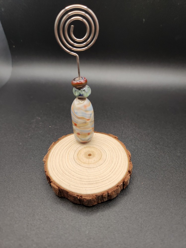 Borosilicate beads picture holder made in the USA New hippie freedom style photo