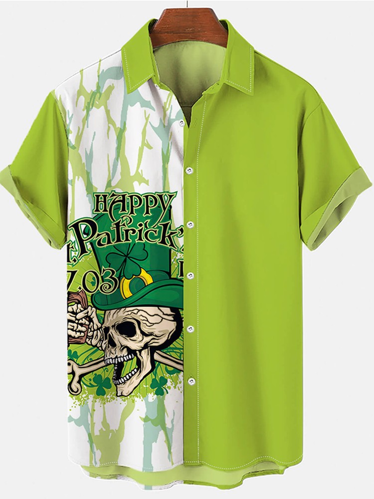 StPatricks Day Print Mens Shirt