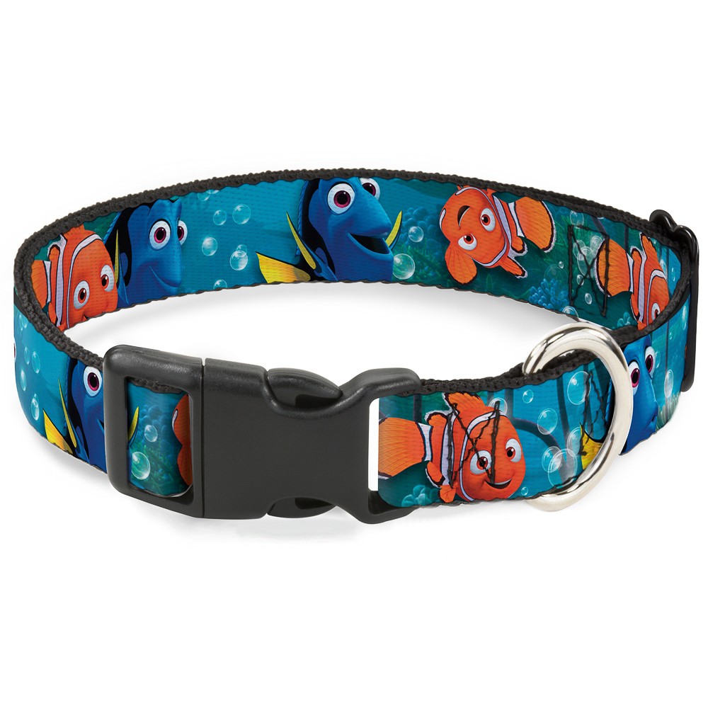 Plastic Clip Collar Nemo & Dory Poses NARROW-Small 7-8.5