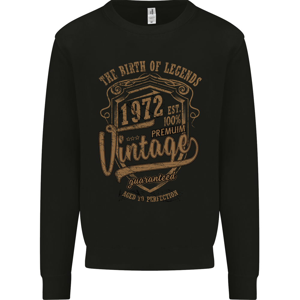 Birth of Legends 53rd Birthday 1972 Mens Sweatshirt Jumper