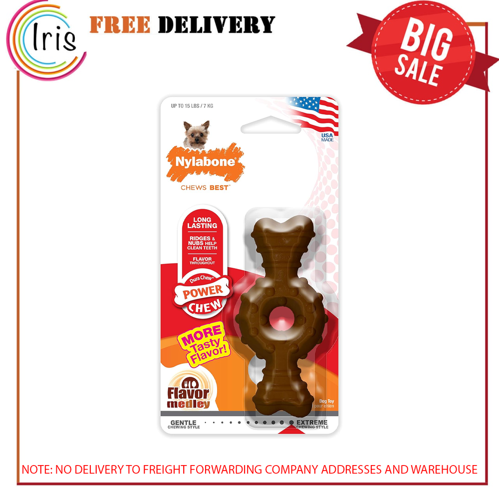 Nylabone Power Chew Ring Bone Chew Toy for Dogs X-Small - Up to 15 lbs.