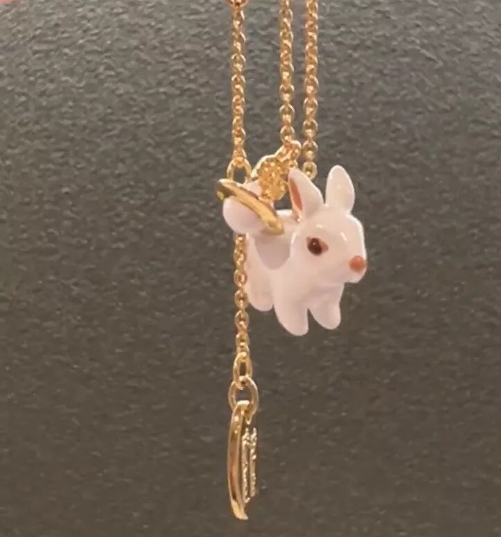 Vivienne Westwood Rabbit Necklace With Orb Gold Tone Includes Full Packaging