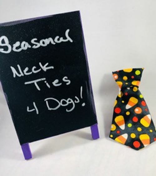 Halloween Candy Corn Dog Bow Tie for Seasonal Pets-image