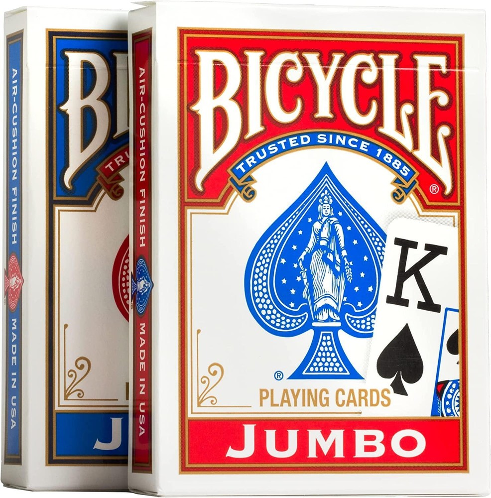 Jumbo Index Playing Cards 2-Pack - Large Print Easy-to-Read Deck for Games