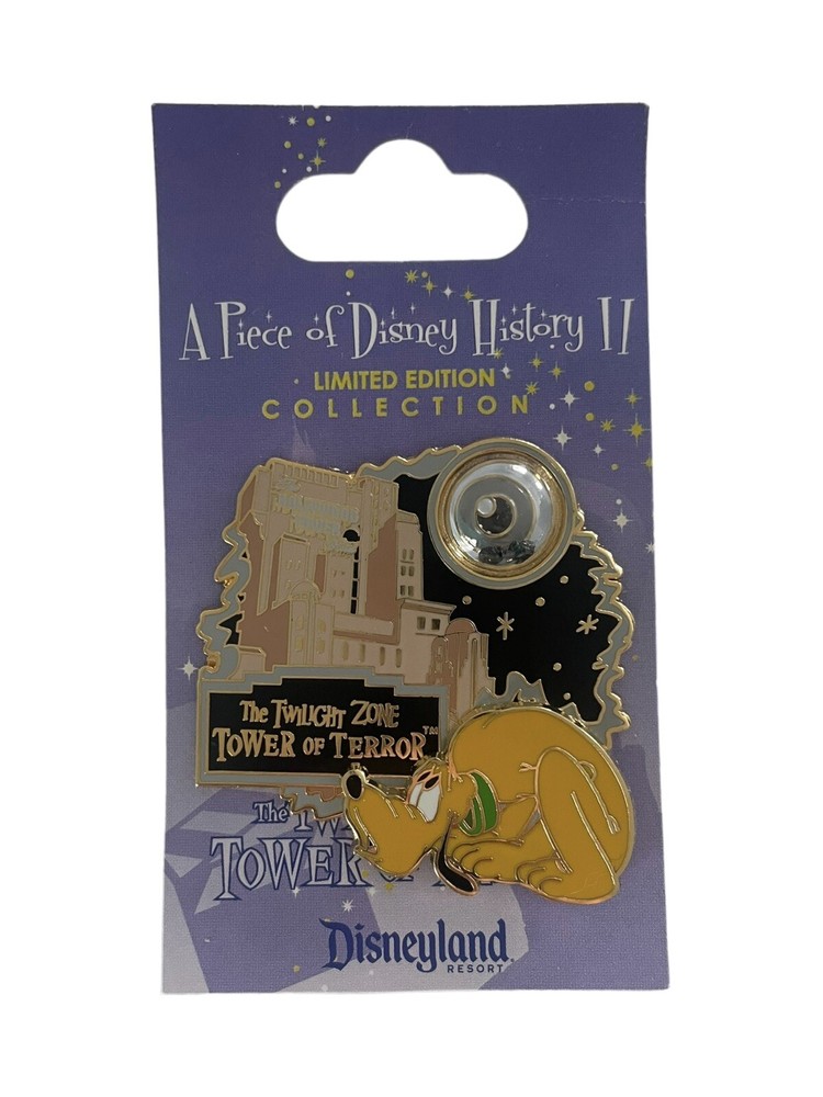 DLR Piece Of Disney History The Twilight Zone Tower Of Terror Pluto LE 2000 Pin