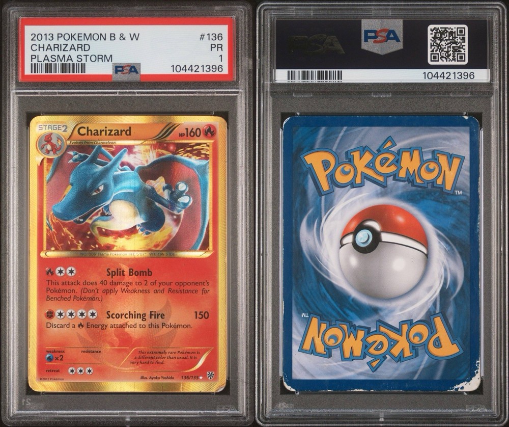 Charizard 136/135 Holo Rare Pokemon Card Plasma Storm