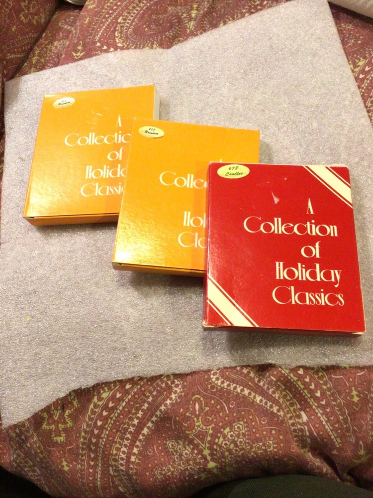 vintage acrylic Christmas decorations estate sale Santa reindeer candle gift X3-image