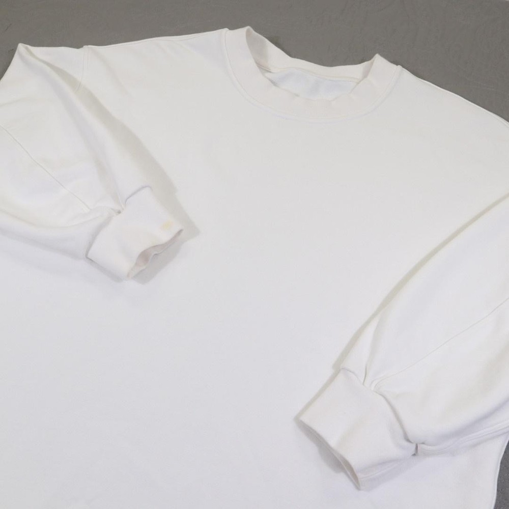 Lululemon Sweatshirt Women L White Oversized Crewneck Fleece Pullover Softstreme