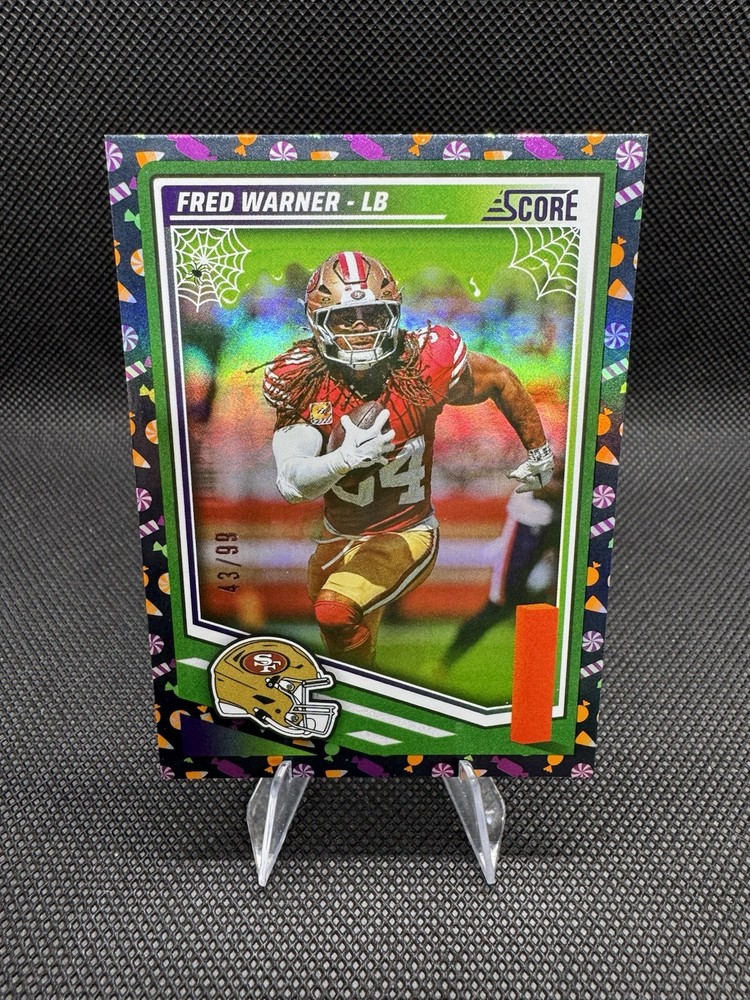 Fred Warner 2025 Score A Treat Trick Or Treat Black Foil Card #118 Candy /99