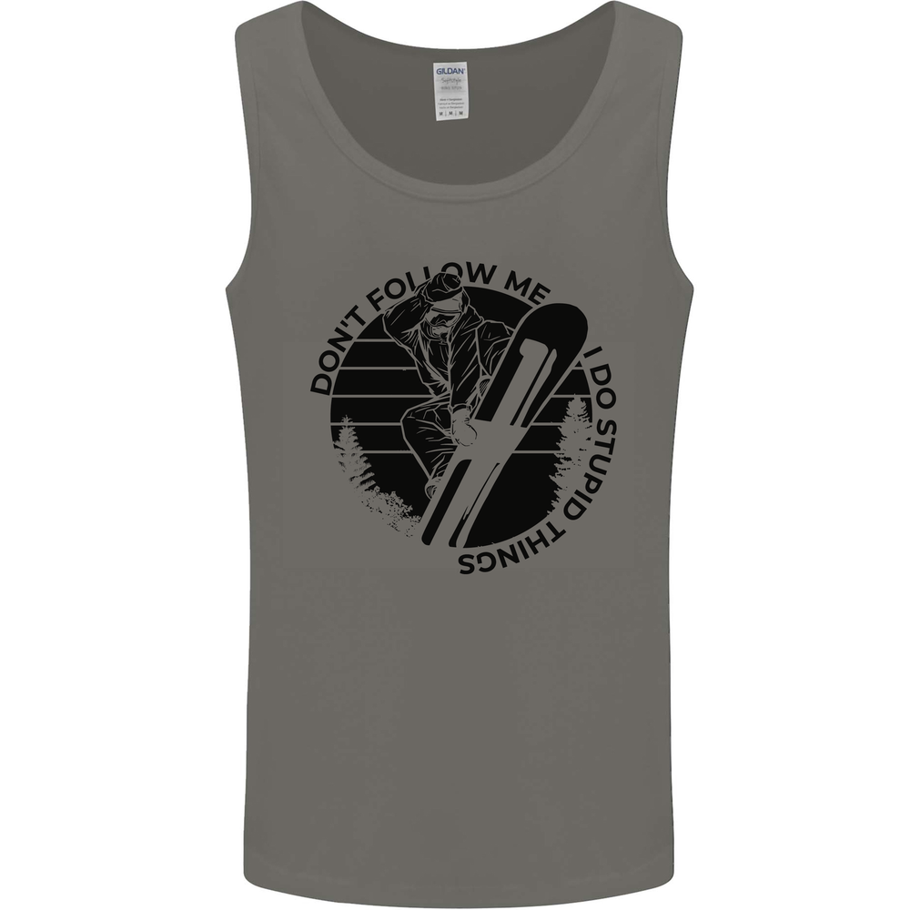 Funny Snowboarder Don't Follow Me Mens Vest Tank Top