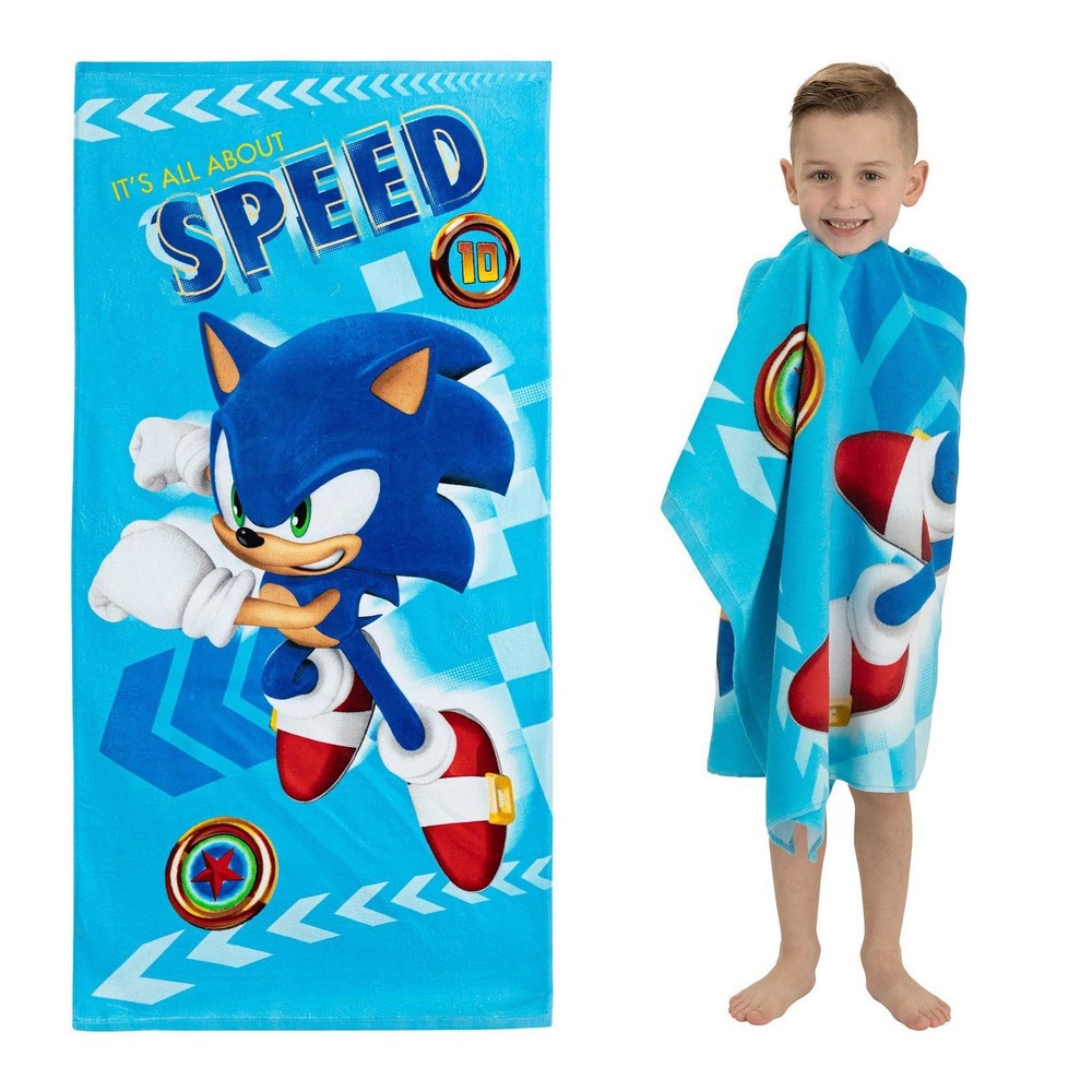 Franco Sonic The Hedgehog Kids Beach Towel, 58 in x 28 in
