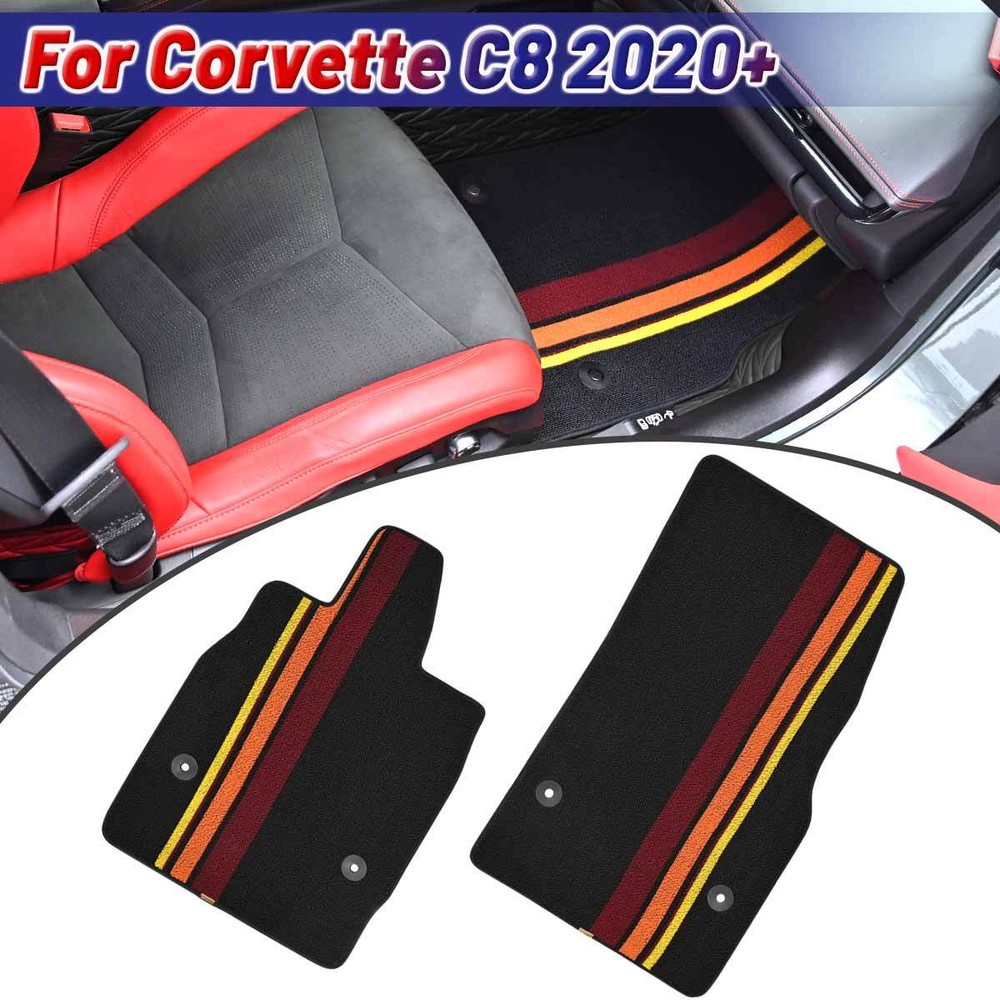 All-Weather Floor Mats Luxury Nylon Liner For Corvette C8 2020-2024 Stingray Z06