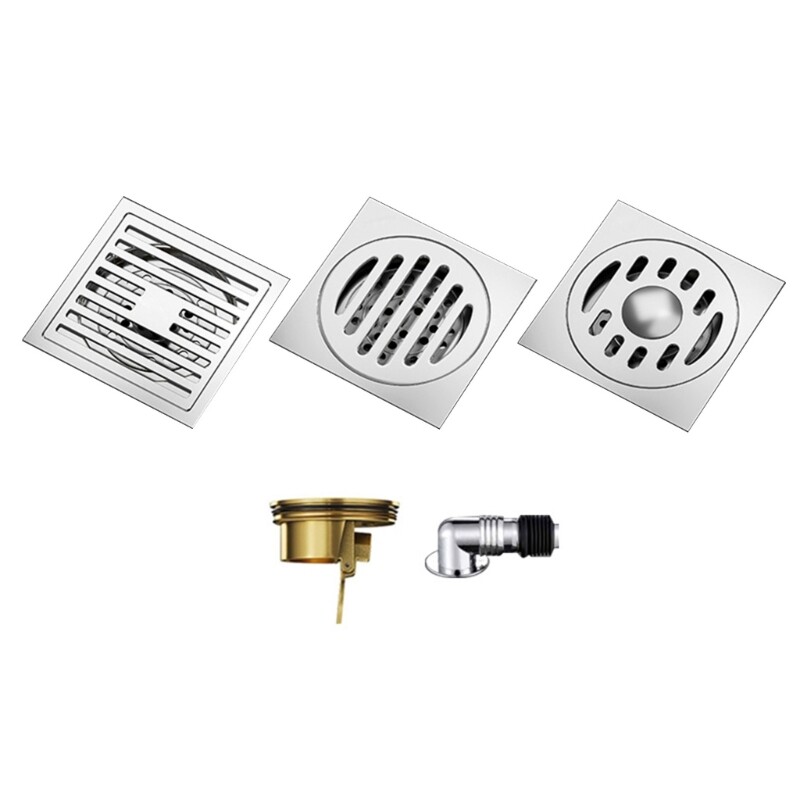 Home Accessory Stainless Steel Prevents Clog Floor Drain Set with Filter Holes