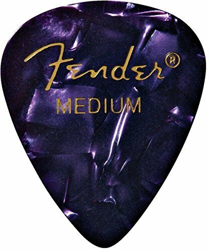 Fender 351 Premium Celluloid Guitar Picks - MEDIUM, PURPLE - 12-Pack (1 Dozen)