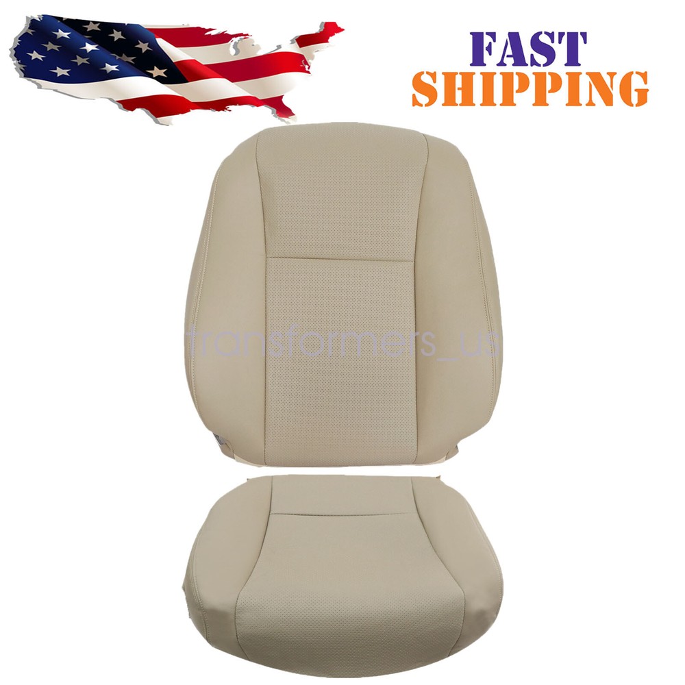 New Driver Bottom-Top Seat Cover Perforated Tan For 2007-2012 Lexus LS460 LS600h