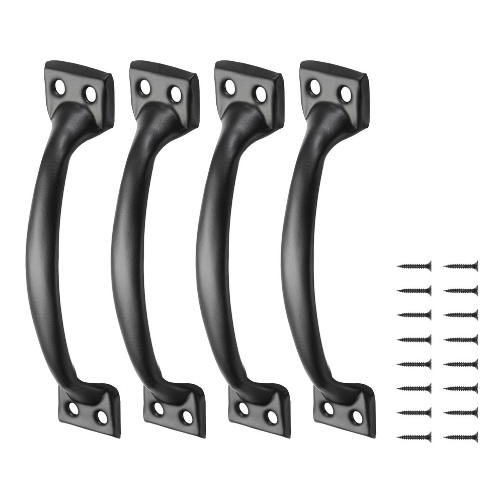 4Pcs Rustic Carbon Steel Barn Door Handles 6.5 Inch Heavy Duty Gate Pulls