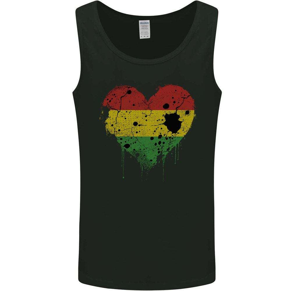 Love Bolivia Flag Bolivian Day Football Mens Vest Tank Top