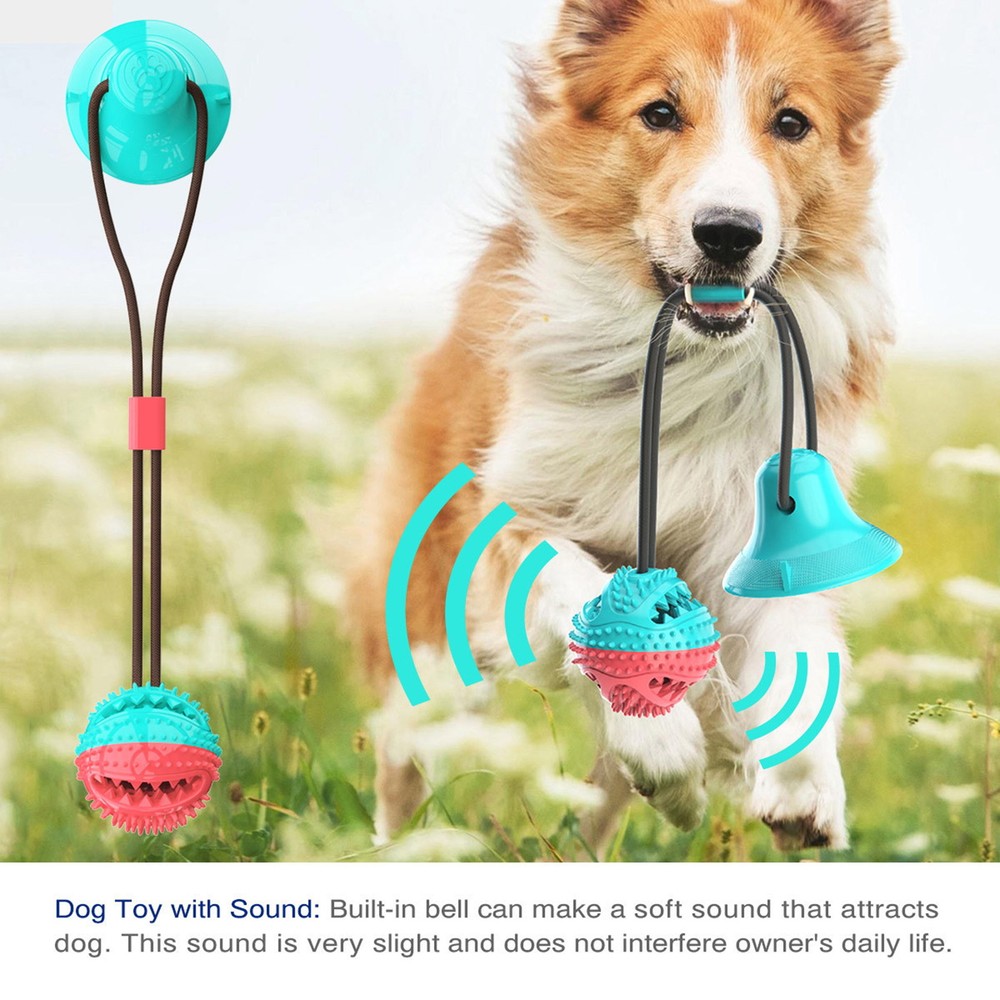 Easy to Clean Pet Toy Bell Dog for Teeth Chew Toys Chewers Suction Cup Teething