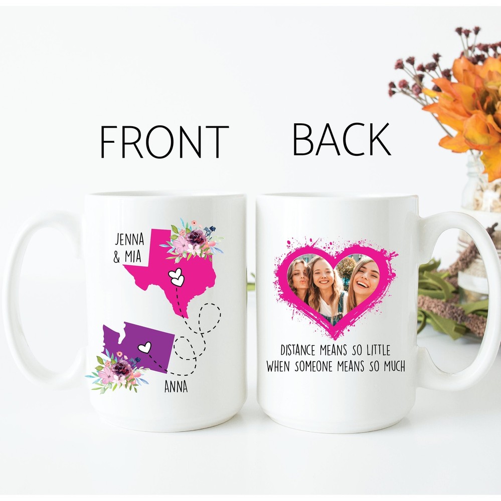 Long Distance Gift For Best Friend Personalized Best Friend Mug Moving Away Gift