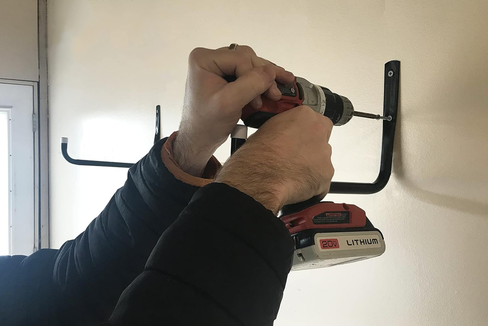 8091E Heavy Duty Steel 10-Inch Garage Storage Utility Hooks, 4 Pack, Black