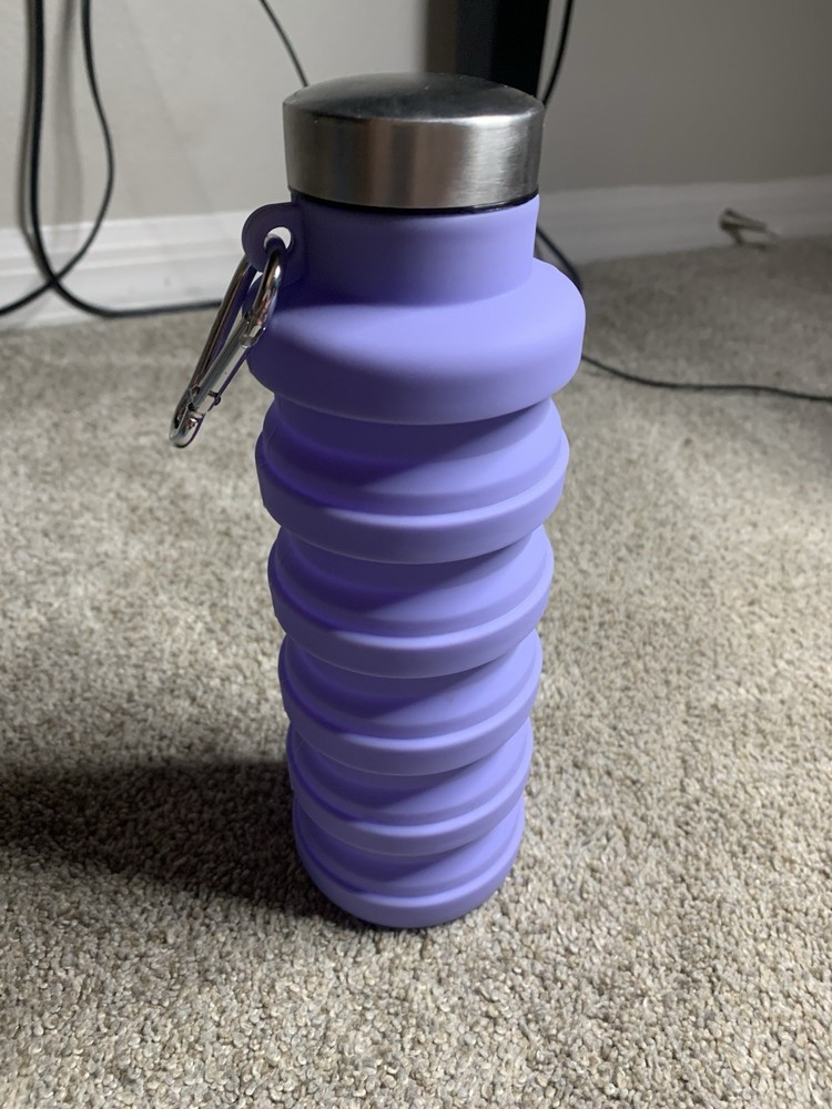 Silicone Collapsible Water Bottles 16Oz 500Ml Portable Foldable Expandable Water