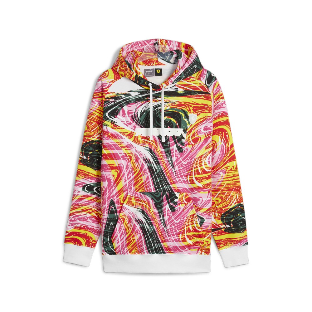 PUMA Scuderia Ferrari Race Crew Pullover Hoodie Mens Black, Orange, Pink, Yellow