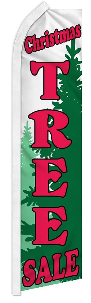 Christmas Tree Sale Advertising 2.5'x11.5' Super-Knit Poly Super Flag Banner-image