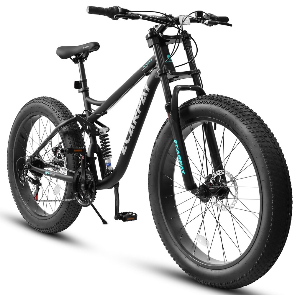 26 Inch Full-Suspension Mountain Bike with 21-Speed Drivetrain & Disc Brakes