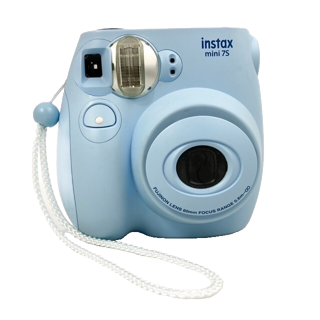Fujifilm Instax Mini 7S Instant Camera with 60mm Lens and Blue Carry Strap