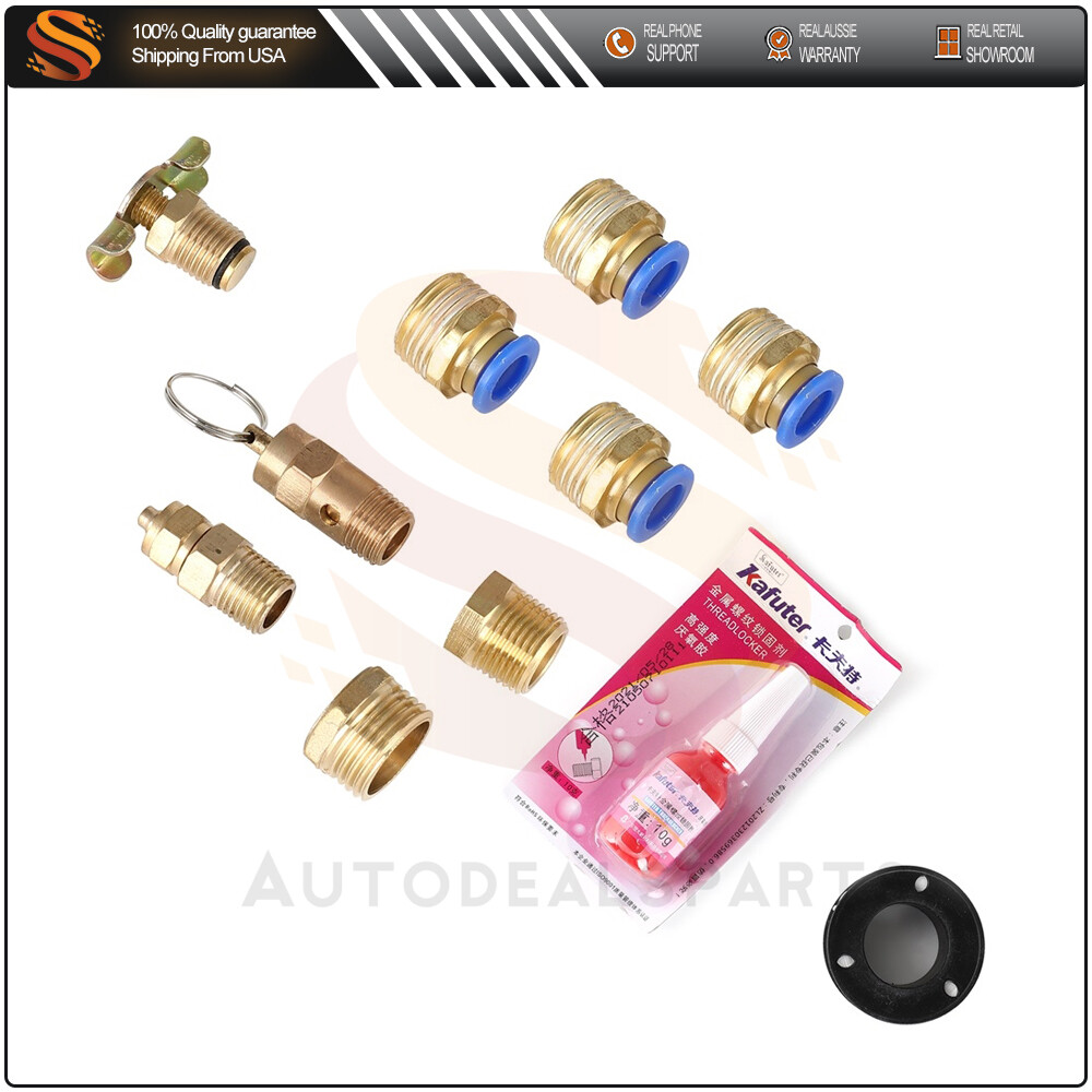 Air HornTank Drain Valve Kit Air Relief Valve Kit afety Valve Kit Thread Sealant