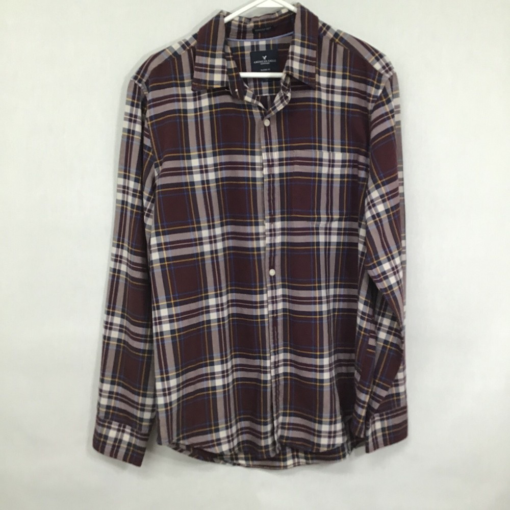 American Eagle Men's Multicolor Soft Classic Fit Shirt Size L Comfort Style