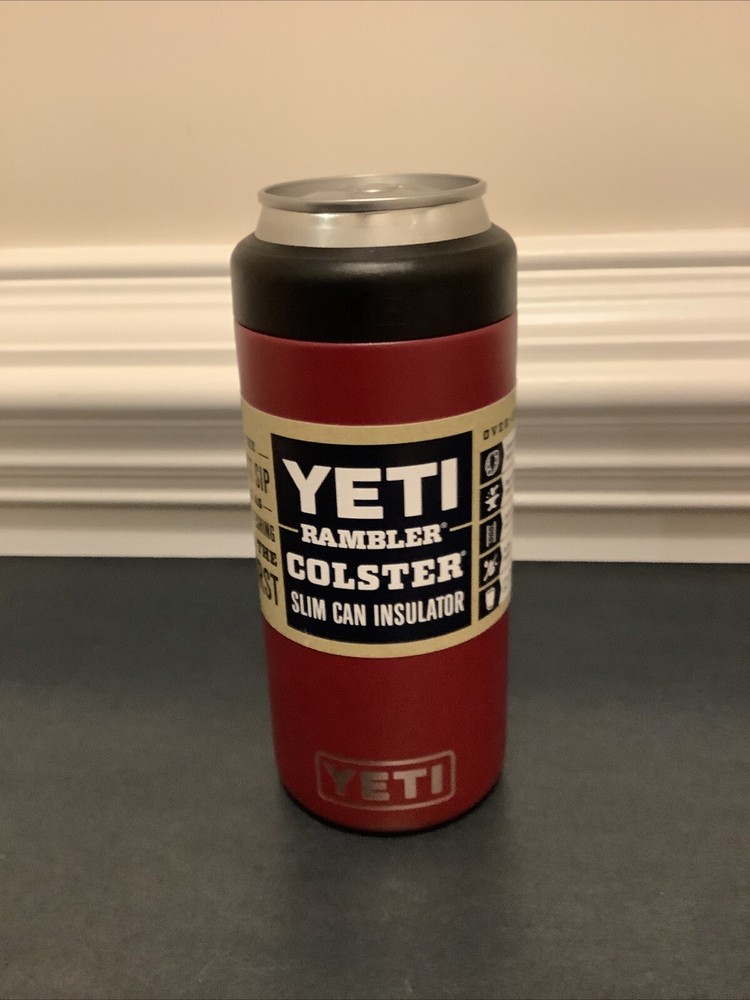 YETI Rambler 12 oz. Colster Slim Can Insulator Harvest Red NWT