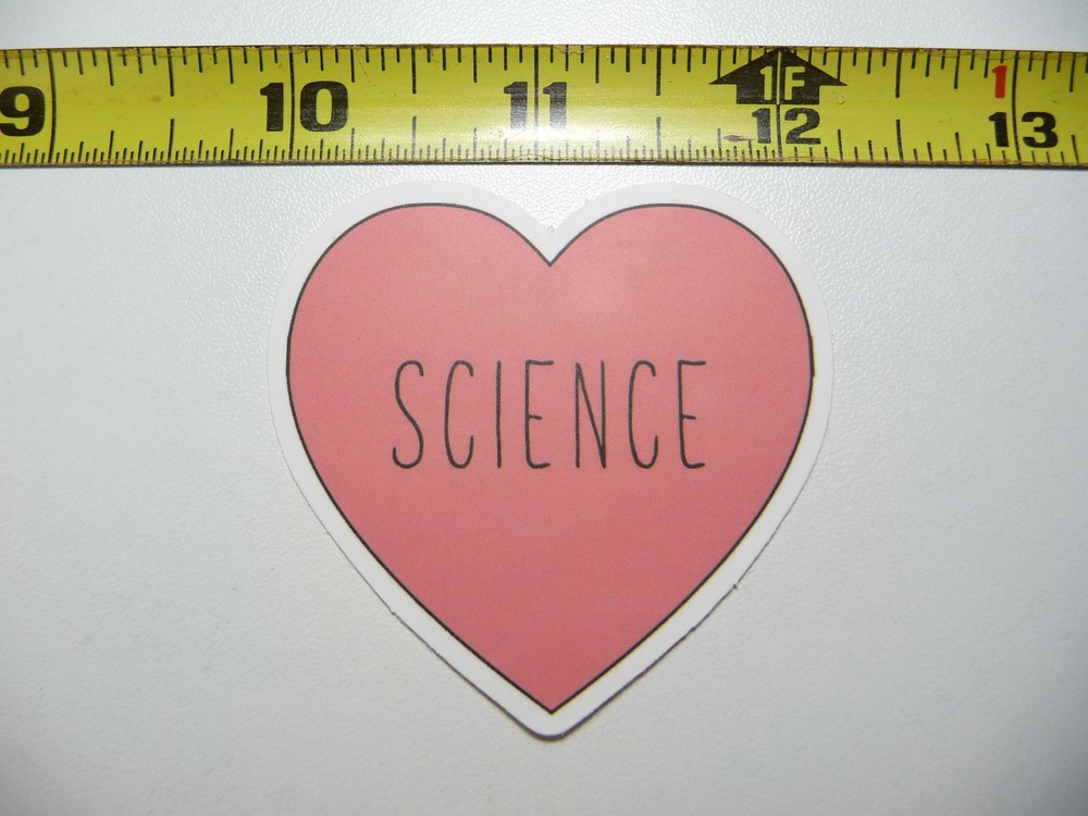 Heart-Shaped Love Science Decal Sticker for Teachers and Professors