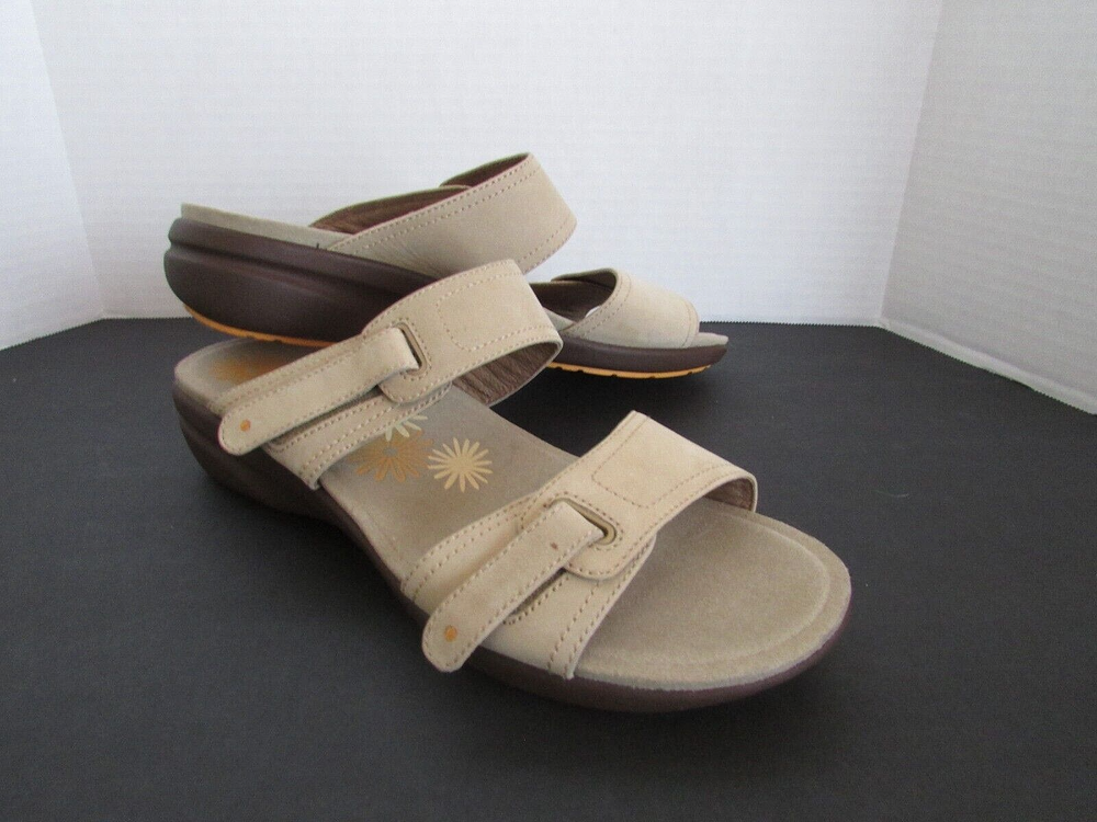 Dansko Isabel Tan Leather Adjustable ortho comfort  Slide Sandals 41 US 10.5-11