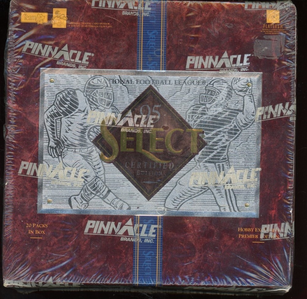 1995 PINNACLE SELECT CERTIFIED SEALED FOOTBALL BOX 20 PACKS, 6 CARD PACKS (READ)
