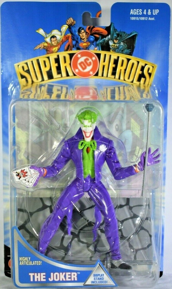 DC Comics Superheroes The Joker - Batman Enemy Figure Hasbro 1999 (Mint On Card)