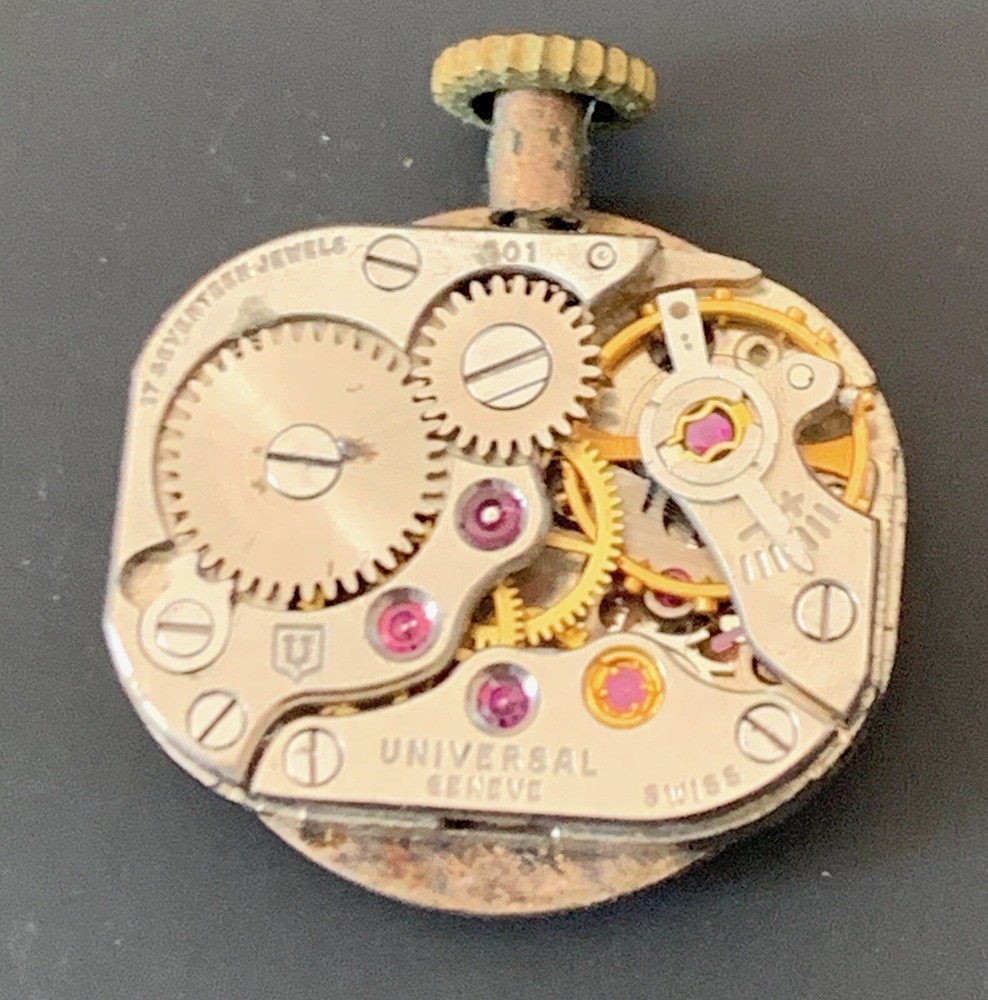 Universal Geneve Cal. 501 Not Working For Parts X Replacement Manual Watch.