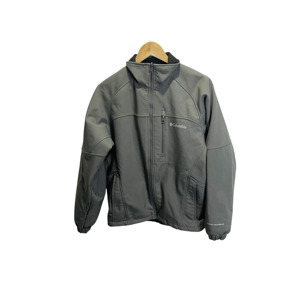 Columbia Jacket Men S Soft Shell Gray Omni-Shield Outdoors Interchange