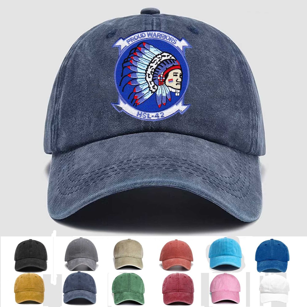 Custom Personalization Embroidered HSL-42 Proud Warriors, Veteran Cap, Gift Idea
