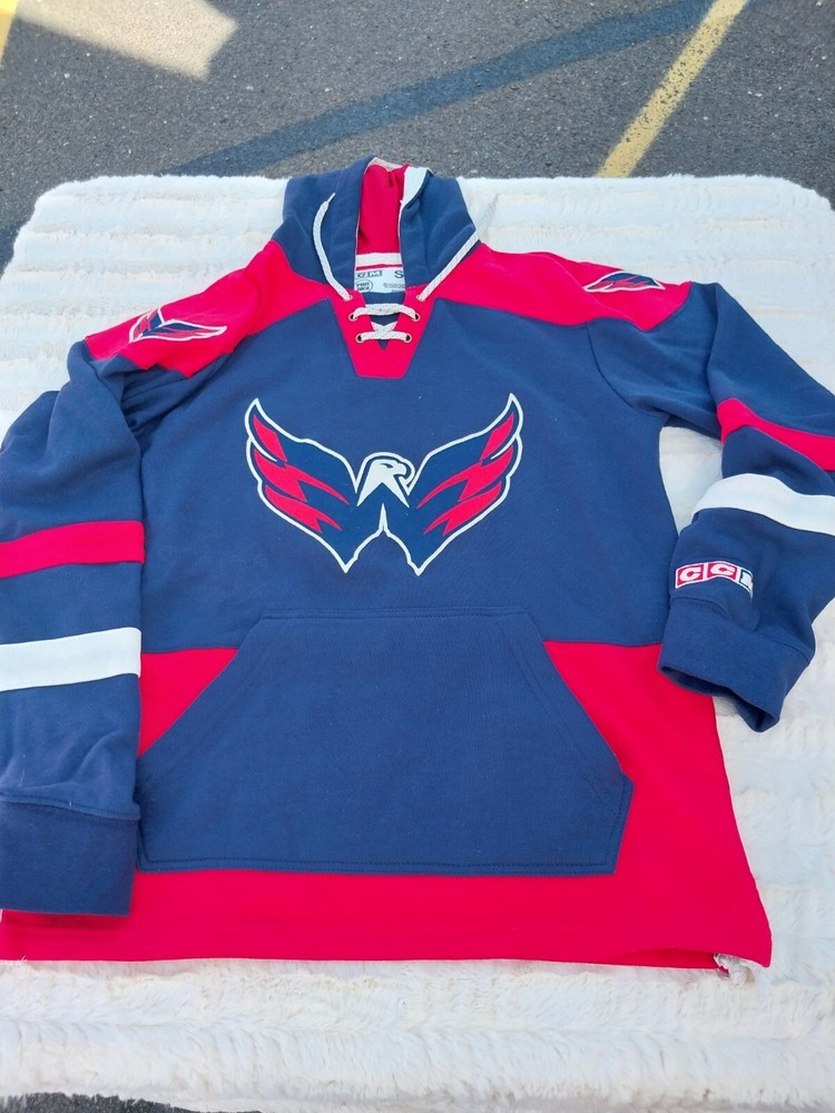 CCM Pro O'KD Athletic Equip Washington Capitals Youth/Women Small Hooded Jersey