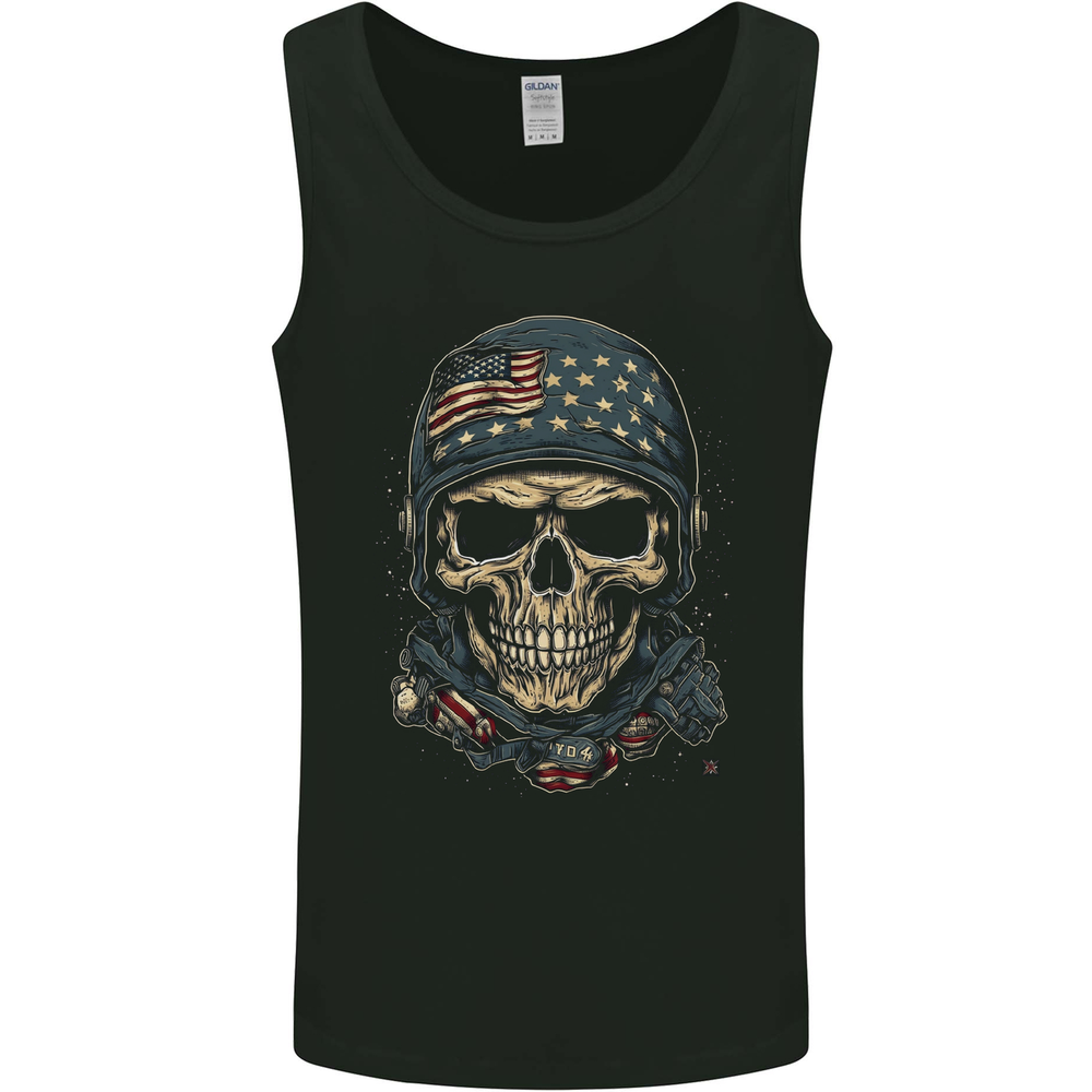 American Skull USA Mens Vest Tank Top