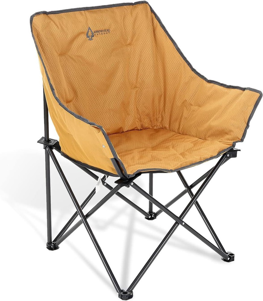 Steel Frame Portable Folding Camping Quad Bucket Chair Heavy-Duty Compact