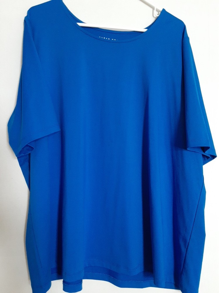 Susan Graver Dark Blue Top Plus Size 2x