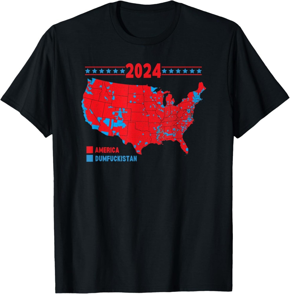 2024 Electoral Map America Dumfuckistan Election Humor T-Shirt Hoodie