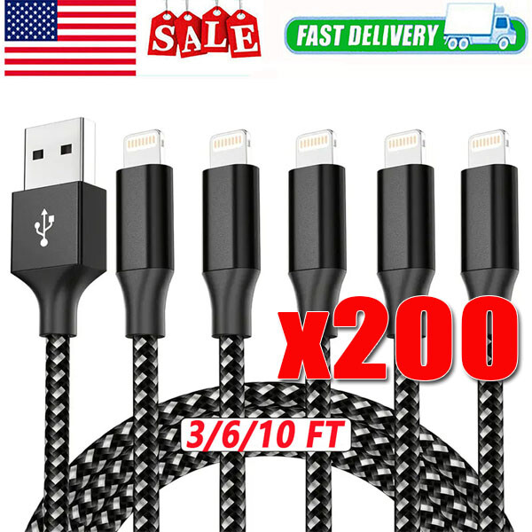 Fast Charger Cable Heavy Duty For iPhone 13 12 11 X XR 8 Charging Cord wholesale