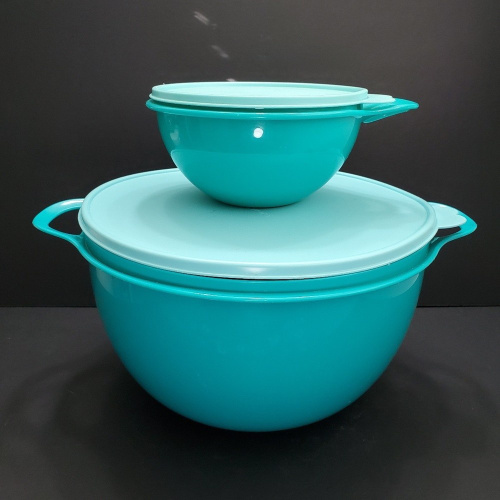 Tupperware Thatsa Mega Bowl 10L /42 Cup Double Handle + 1.4L small bowl & lid