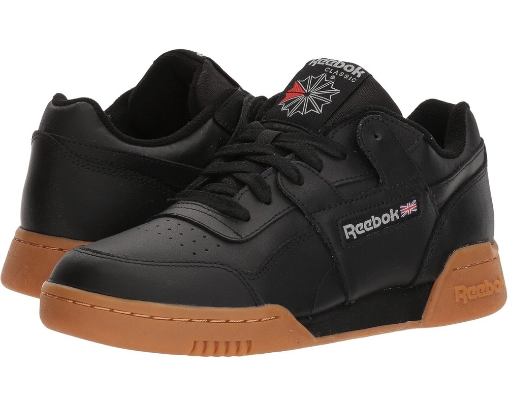 Men Reebok Workout Plus Training Shoes Sneakers Size 10.5 Black Gum CN2127