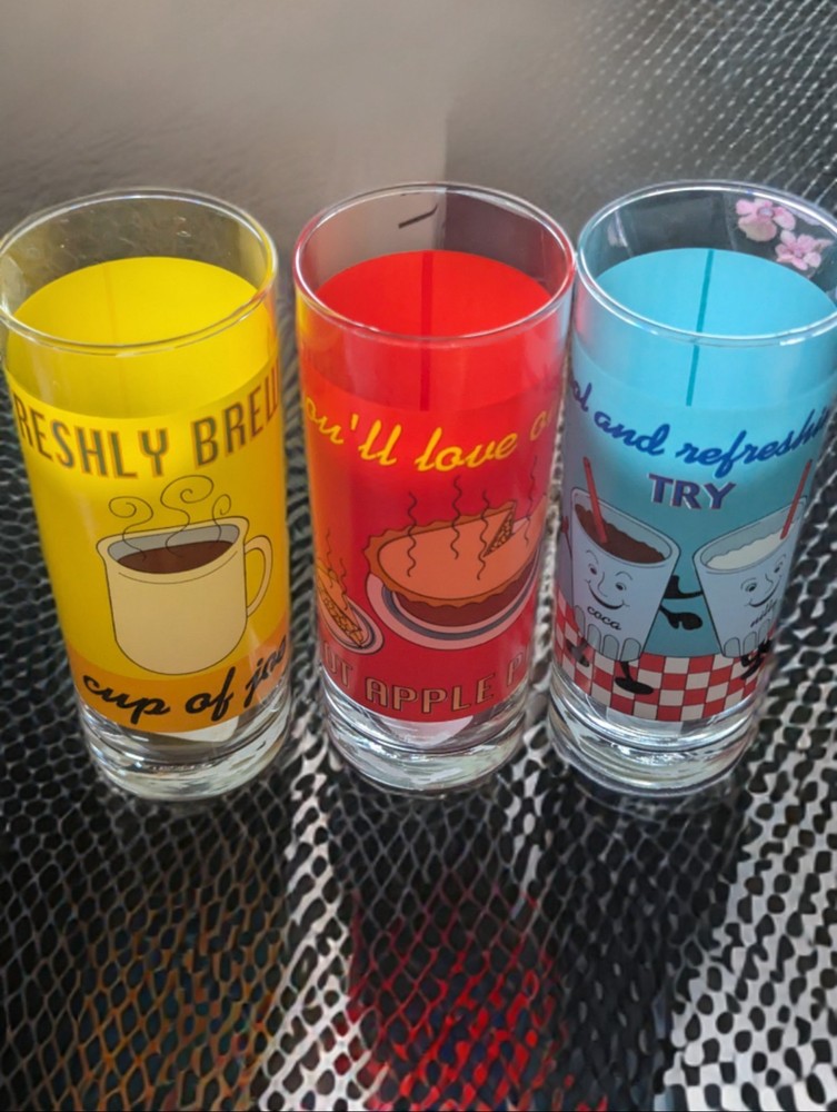 3-Piece 16 oz Ocean-Themed Glass Tumblers Set 6 3/4 Inch Home Barware