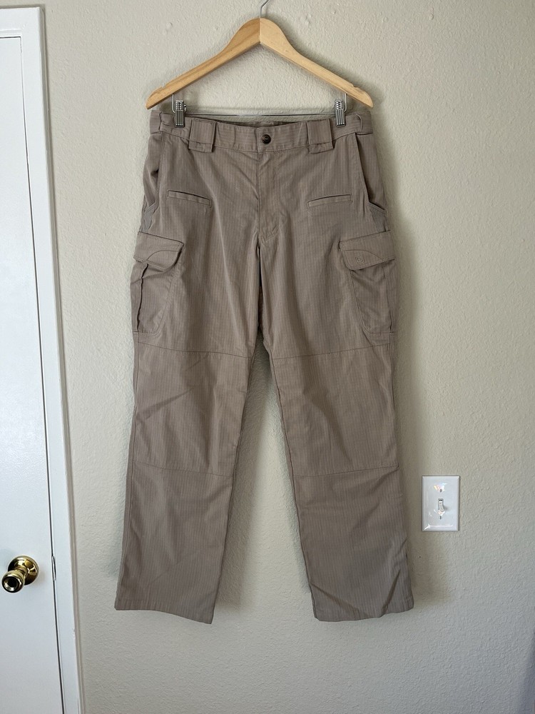 5.11 Tactical Cargo Performance Pants Men 34 Khaki Outdoor Straight Leg